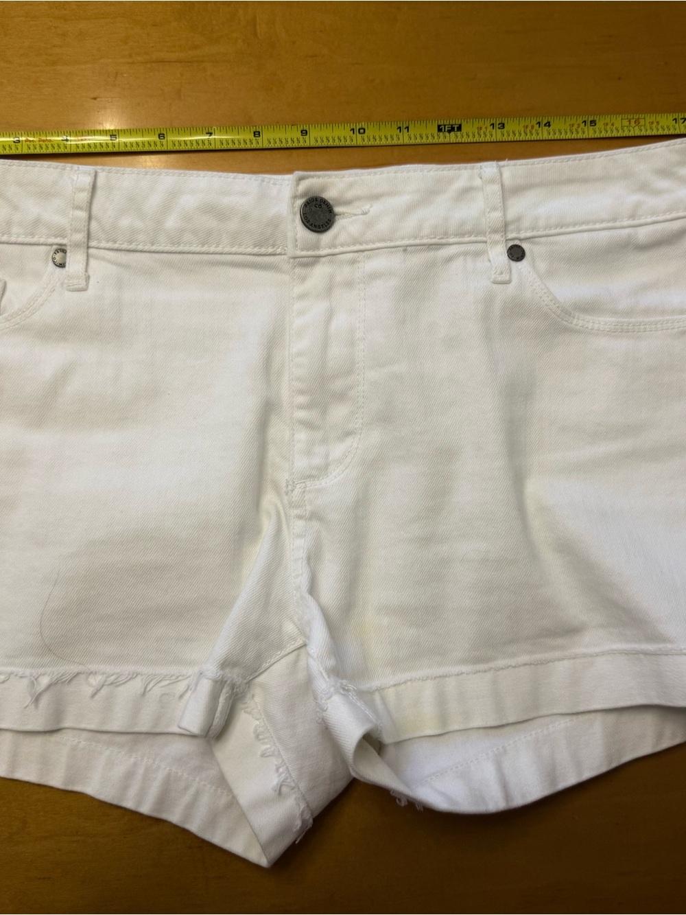 PAIGE White Denim Cutoff Shorts 31
